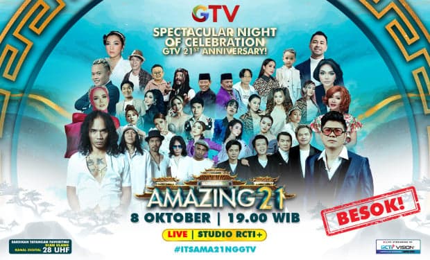 Daftar Artis Top yang Siap Meriahkan Malam Puncak Amazing 21 Besok, dari Raffi Ahmad hingga Slank Daftar Artis Top yang Siap Meriahkan Malam Puncak Amazing 21 Besok, dari Raffi Ahmad hingga Slank
