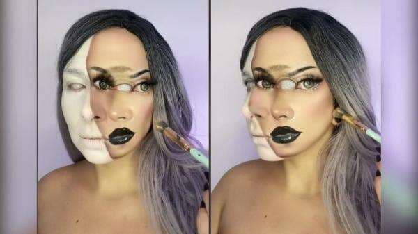 Viral Hasil Makeup Perempuan Ini Bikin Bingung, Netizen: Ini Baru Manusia Bermuka Dua Viral Hasil Makeup Perempuan Ini Bikin Bingung, Netizen: Ini Baru Manusia Bermuka Dua