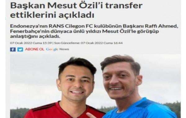 Viral, Raffi Ahmad Harus Siapkan Uang Rp128 Miliar Datangkan Mesut Ozil ke Klubnya Viral, Raffi Ahmad Harus Siapkan Uang Rp128 Miliar Datangkan Mesut Ozil ke Klubnya