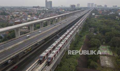 In Picture: Progres Pembangunan Infrastruktur LRT di Bekasi
