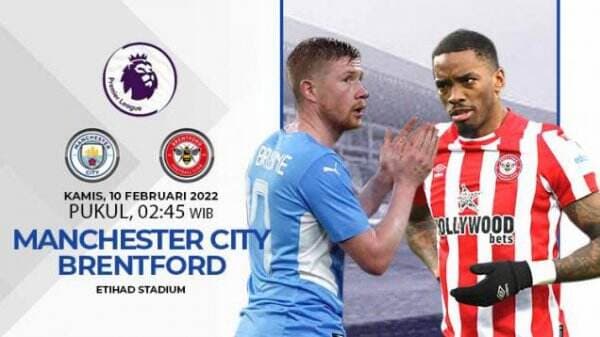 Link Live Streaming Liga Inggris: Manchester City vs Brentford
