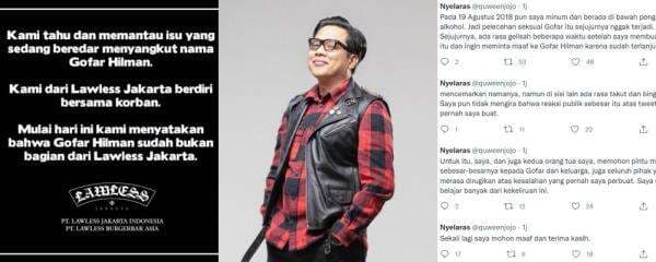 Fakta Lengkap Kasus Dugaan Pelecehan Seksual Gofar Hilman: Dipecat Lawless Hingga Korban Mengaku Hanya Imajinasi Fakta Lengkap Kasus Dugaan Pelecehan Seksual Gofar Hilman: Dipecat Lawless Hingga Korban Mengaku Hanya Imajinasi