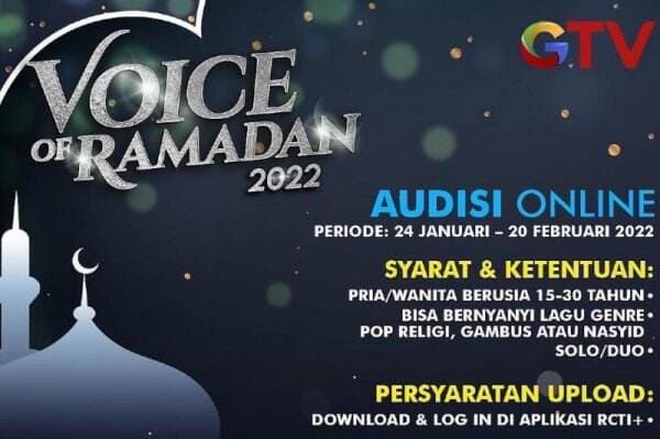 Ayo Ikut Audisi Online! Inul, Ustadz Zacky, Sulis hingga Danang Siap Sapa Talenta Bercahaya Indonesia di Voice of Ramadan 2022