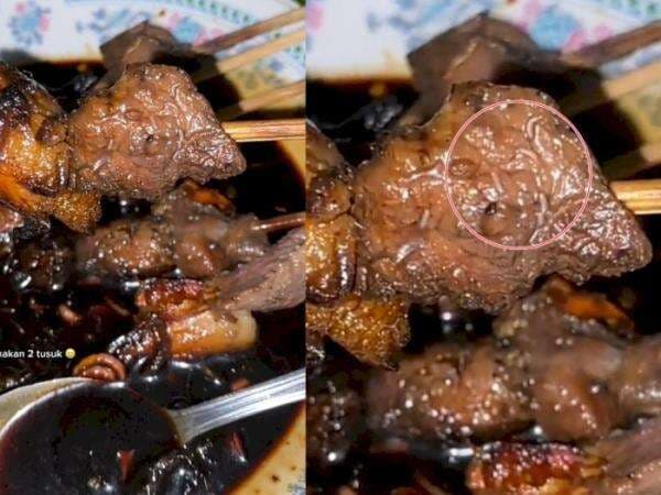 Lagi Asyik Makan Sate, Wanita Ini Syok Temukan Belatung Menggeliat: Asli Gak Mau Lagi! Lagi Asyik Makan Sate, Wanita Ini Syok Temukan Belatung Menggeliat: Asli Gak Mau Lagi!