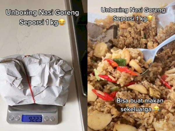 Aksi Pria Unboxing Nasi Goreng Seberat 1 Kg Bikin Netizen Kaget, Tak Menyangka soal Harga Aksi Pria Unboxing Nasi Goreng Seberat 1 Kg Bikin Netizen Kaget, Tak Menyangka soal Harga
