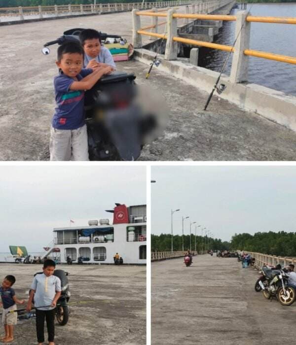 Menunggu Waktu Berbuka Puasa, Warga Ngabuburit di Pelabuhan BUMD, Sambil Memancing