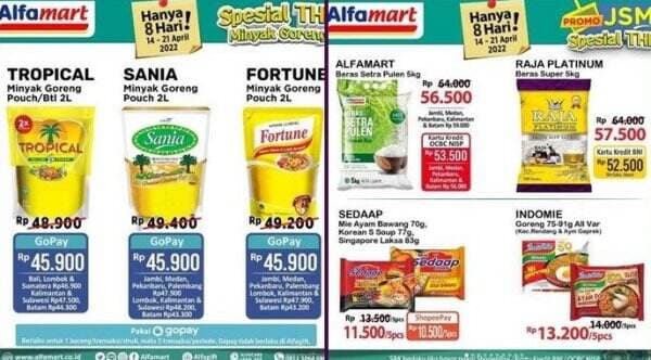 Promo Alfamart 19 April 2022, Wuih... Beli Minyak Goreng Pakai Gopay Murah Parah!