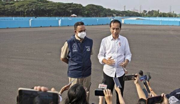 Jokowi dan Anies Baswedan "Jalan Bareng" di Sirkuit Formula E, Sahroni: Alhamdulillah...