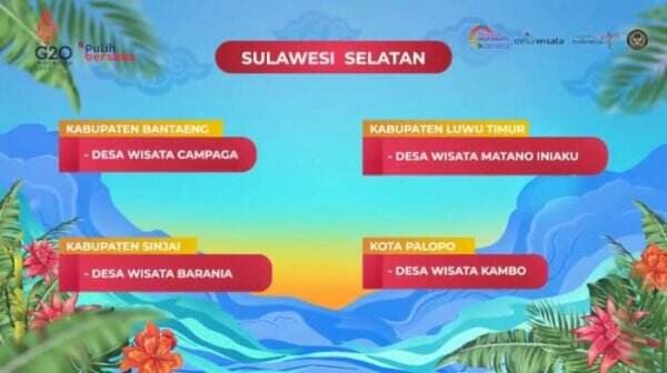 Empat Desa Wisata di Sulsel Lolos 50 Besar ADWI 2022 Kemenparekraf