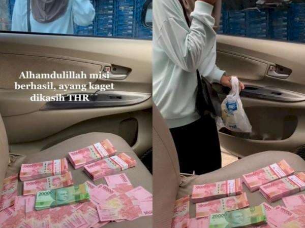 Viral Cewek Dapat Kejutan THR Bergepok-gepok dari Pacar, Totalnya Rp30 Juta! Viral Cewek Dapat Kejutan THR Bergepok-gepok dari Pacar, Totalnya Rp30 Juta!