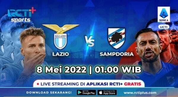 Jadwal Live Streaming Liga Italia di RCTI Plus: Lazio vs Sampdoria, Sassuolo vs Udinese