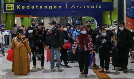 In Picture: Arus Balik Lebaran di Stasiun Gambir