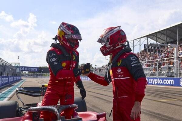Hasil Kualifikasi F1 Miami 2022: 2 Mobil Ferrari F1-75 Kuasai Start 1-2