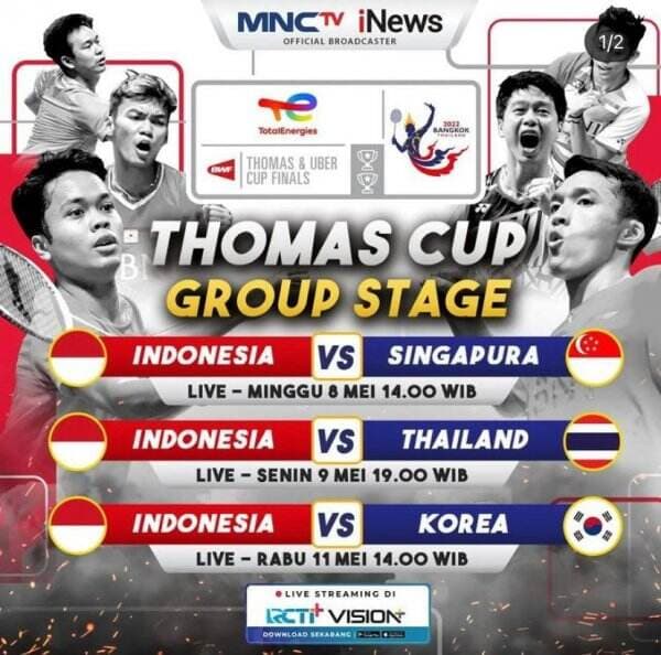Tim Bulu Tangkis Indonesia Tampil di Piala Thomas dan Uber 2022, Hary Tanoesoedibjo: Mari Doakan agar Juara!