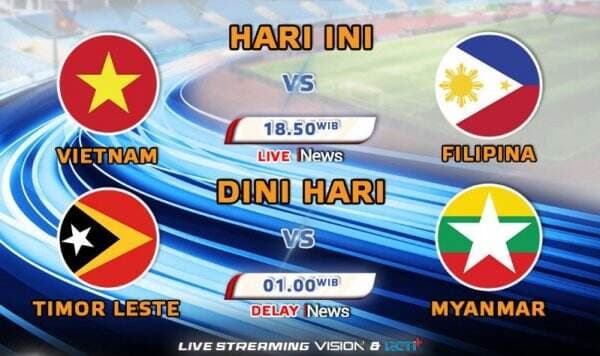 Saksikan Vietnam vs Filipina dan Timor Leste vs Myanmar di Cabor Sepak Bola SEA Games 202 di iNews