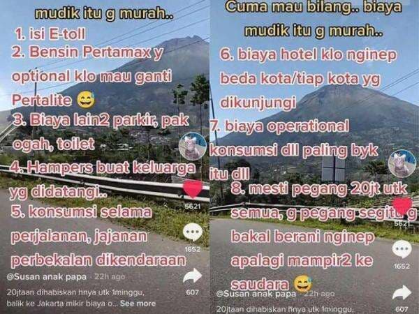 Viral ti TikTok, Seorang Pemudik Habiskan Uang Hingga Rp 20 Juta Saat Mudik Satu Minggu di Kampung Viral ti TikTok, Seorang Pemudik Habiskan Uang Hingga Rp 20 Juta Saat Mudik Satu Minggu di Kampung