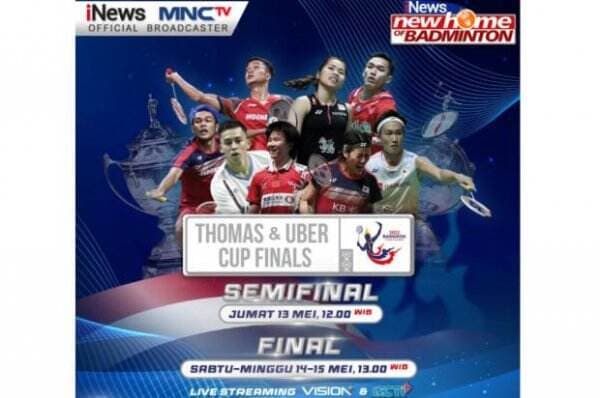 LIVE di iNews dan MNCTV Semifinal Thomas Cup 2022: Indonesia vs Jepang