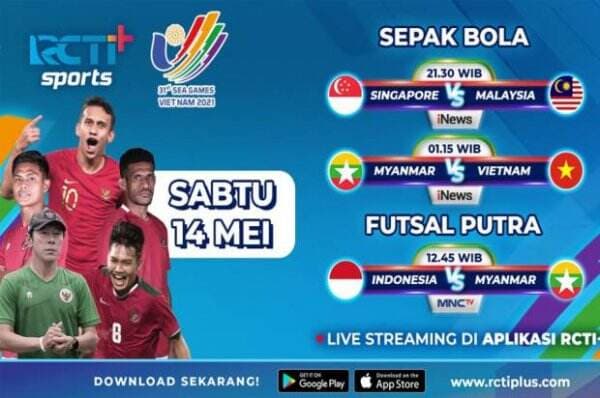 Jadwal Sepak Bola dan Futsal SEA Games 2021 di RCTI+