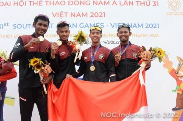 Mantap, Tim Rowing Indonesia Juara Umum SEA Games Vietnam