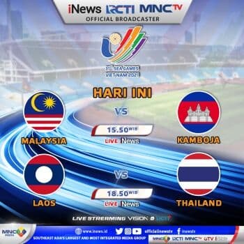 Jadwal Siaran Langsung Sepakbola SEA Games 2021 di iNews Hari Ini: Malaysia vs Kamboja dan Laos vs Thailand