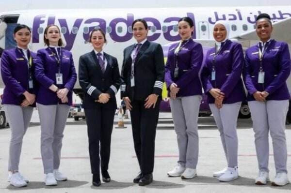 Pertama Kali, Maskapai Arab Saudi Ini Terbang dengan Seluruh Awaknya Perempuan