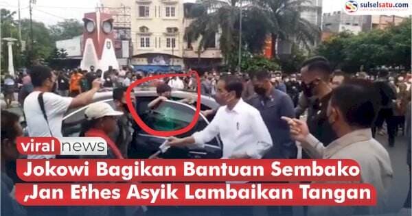 VIDEO: Jokowi Bagikan Bantuan Sembako di Pasar Gede, Jan Ethes Malah Asyik Lambaikan Tangan