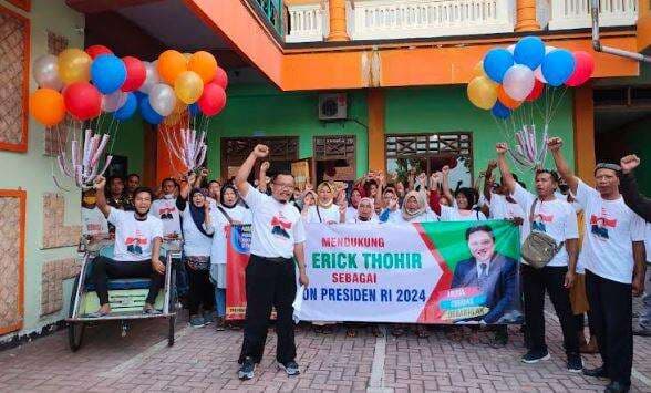 Relawan di Trenggalek Deklarasi Dukungan Erick Thohir Capres 2024