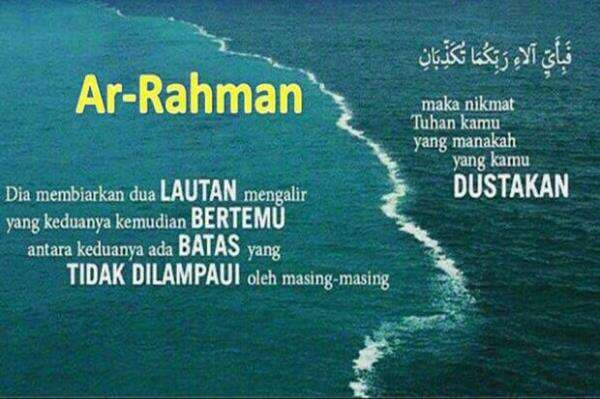 Fenomena Dua Laut yang Tak Menyatu, Begini Penjelasan Al-Qur`an dan Sains Fenomena Dua Laut yang Tak Menyatu, Begini Penjelasan Al-Qur`an dan Sains