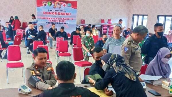 Ramai-Ramai Donor Darah di Mapolres Kotabaru: dari Polisi, TNI, hingga Masyarakat