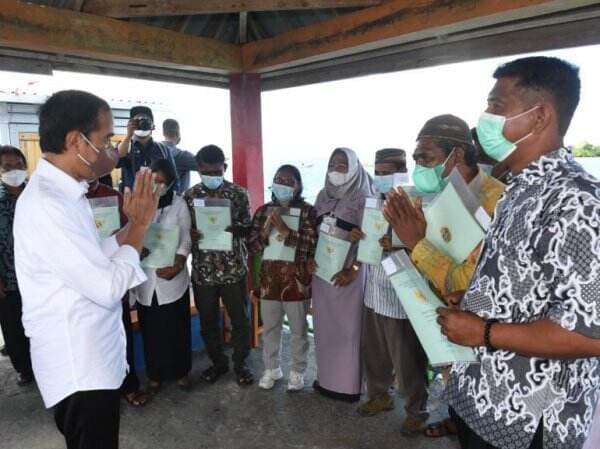 Jokowi Bagi bagi Sertifikat Tanah Di Kampung Mola
