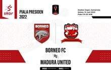 Prediksi dan Link Live Streaming Piala Presiden 2022: Borneo FC vs Madura United