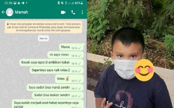 Viral Isi Chat Bocah Pamer Nilai Rapor ke WhatsApp Ibu yang Meninggal, Netizen Nangis
