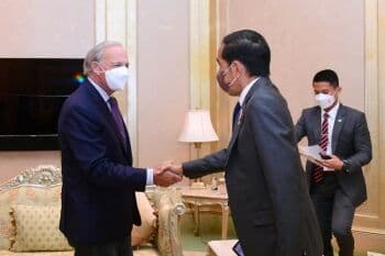 Presiden Jokowi Bertemu Penasihat Keamanan Nasional UEA di Abu Dhabi