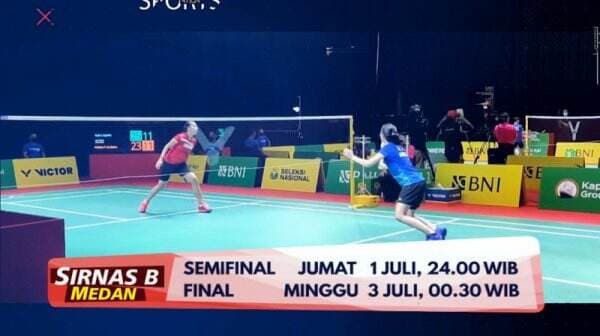 Saksikan Pertandingan Semifinal dan Final Sirnas B Medan 2022, Eksklusif di iNews, New Home of Badminton