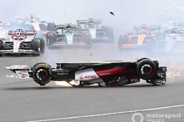 Mobil Zhou Guanyu Rusak Parah Usai Insiden F1 GP Inggris, Alfa Romeo C42 Diinvestigasi FIA