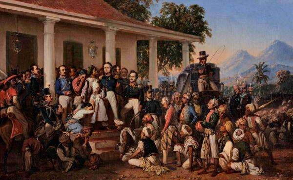 Raden Saleh Mengoreksi Lukisan Nicolaas Pieneman Raden Saleh Mengoreksi Lukisan Nicolaas Pieneman