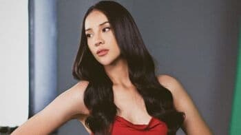 4 Potret Menggoda Anya Geraldine Pakai Gaun Merah, Netizen: Seksi Banget <i>Woi</i>!