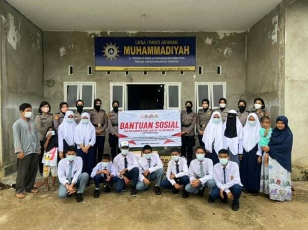 HUT Polwan, Polres Inhil Gelar Bhakti Sosial ke Panti Asuhan Muhammadiyah