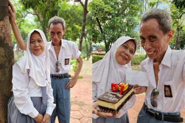 Viral Babeh Ojol Ulang Tahun, Rayakan Bareng Ayang Pakai Seragam SMA Bikin Netizen Iri! Viral Babeh Ojol Ulang Tahun, Rayakan Bareng Ayang Pakai Seragam SMA Bikin Netizen Iri!