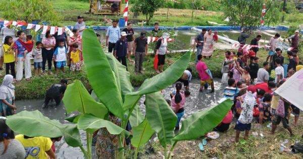 Keseruan HUT RI 77 di Desa Cibadak Lebak, Bedol Balong Ikan 1 Ton Keseruan HUT RI 77 di Desa Cibadak Lebak, Bedol Balong Ikan 1 Ton
