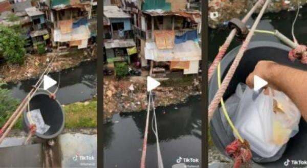 Viral, Tempat Makan ini Kirim Pesanan Pakai Ember dan Tali Melintasi Sungai Viral, Tempat Makan ini Kirim Pesanan Pakai Ember dan Tali Melintasi Sungai