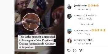 Detik-Detik Wakil Presiden Argentina Nyaris Ditembak Wajahnya