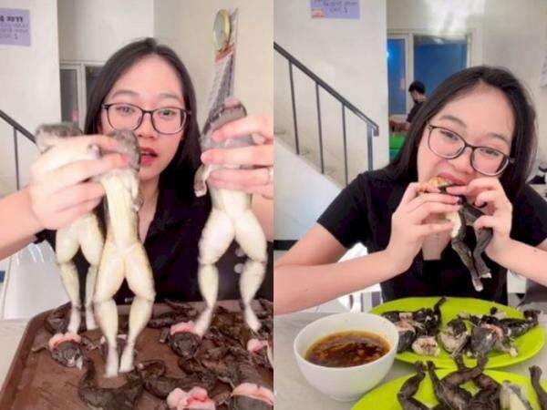 Wanita Ini Tunjukkan Cara Mukbang Kodok, Jijik Banget Dimakan Bentuk Utuh Wanita Ini Tunjukkan Cara Mukbang Kodok, Jijik Banget Dimakan Bentuk Utuh