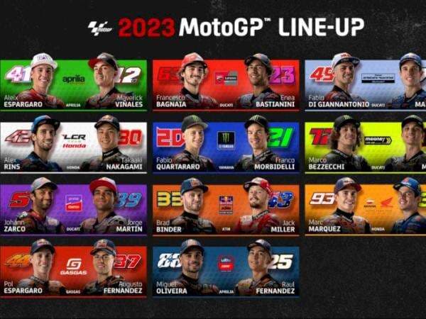Daftar Lengkap Pembalap yang Berlaga di MotoGP Musim 2023: Marquez Punya Tandem Baru Daftar Lengkap Pembalap yang Berlaga di MotoGP Musim 2023: Marquez Punya Tandem Baru
