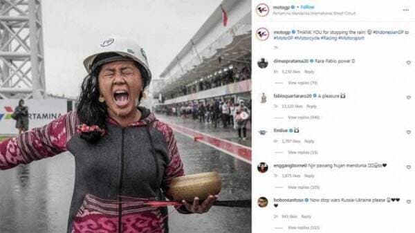 Sesi Kualifikasi Diterpa Hujan Lebat, MotoGP `Panggil` Mbak Rara Si Pawang Hujan dari Indonesia