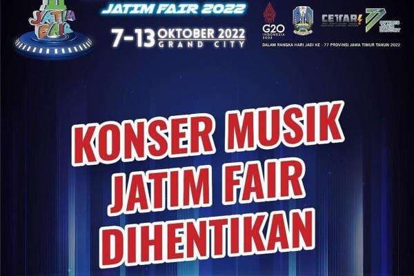 Konser Musik Jatim Fair Diberhentikan, ini Cara Refund Tiketnya Konser Musik Jatim Fair Diberhentikan, ini Cara Refund Tiketnya