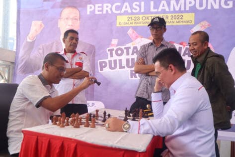 Gelar Turnamen, Master Catur Lampung Apresiasi Kepemimpinan Ketua PWI dan Percasi