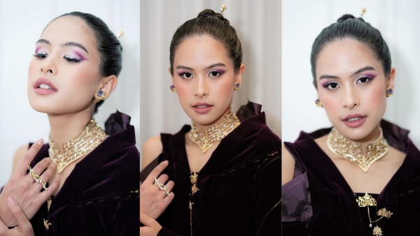 Tampil dengan Eyeshadow Ungu yang Menarik Perhatian, Ini Detail Makeup Maudy Ayunda di Festival Film Indonesia!