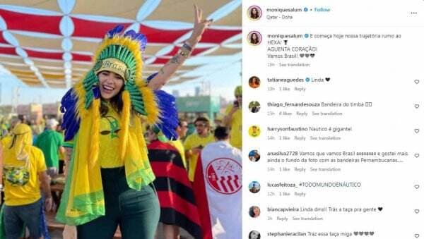 Piala Dunia: Monique Salum, WAGs Seksi Timnas Brasil Berotak Cerdas yang Jadi Insyinyur Nuklir
