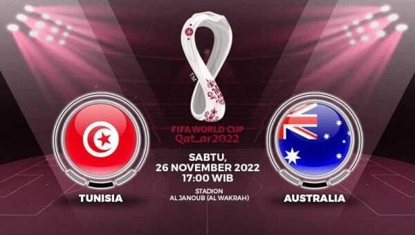Link Live Streaming Piala Dunia 2022: Tunisia vs Australia